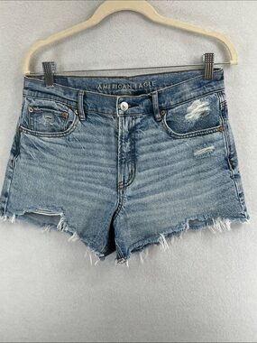 American Eagle Outfitters Light Blue Distressed Denim Cutoff Shorts Sz 6